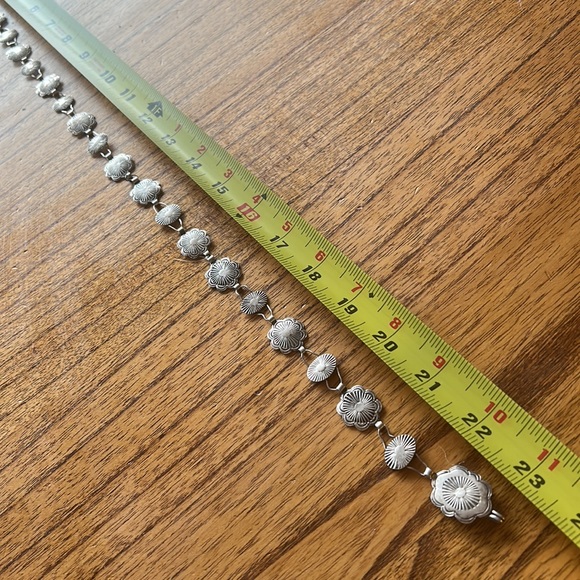 Navajo Silver Concho belt/necklace- Roger Skeet(?) - Picture 12 of 14